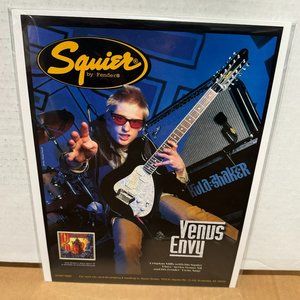 Crispian Mills of Kula Shaker - Squier Guitars - 1997 Print Advertisement